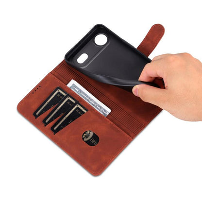 For iPhone Air AZNS Skin Feel Calf Texture Flip Leather Phone Case(Brown) - iPhone Air Cases by AZNS | Online Shopping UK | buy2fix