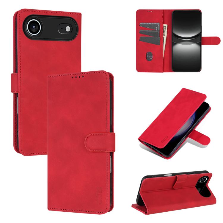For iPhone Air AZNS Skin Feel Calf Texture Flip Leather Phone Case(Red) - iPhone Air Cases by AZNS | Online Shopping UK | buy2fix