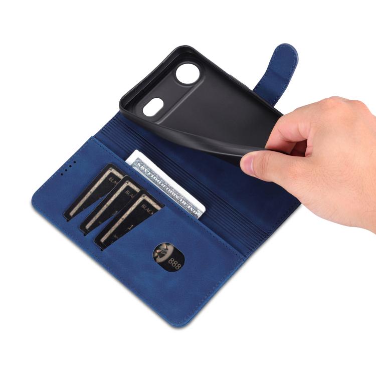 For iPhone Air AZNS Skin Feel Calf Texture Flip Leather Phone Case(Blue) - iPhone Air Cases by AZNS | Online Shopping UK | buy2fix