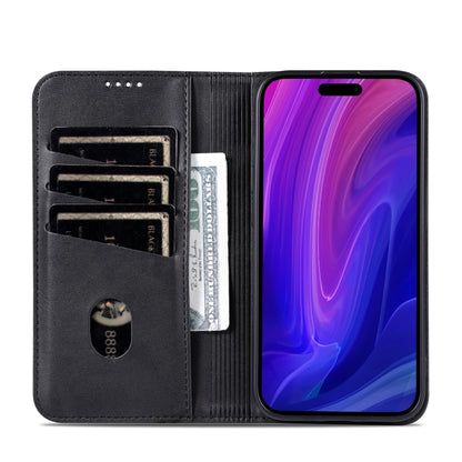 For iPhone 16 Pro AZNS Magnetic Calf Texture Flip Leather Phone Case(Black) - iPhone 16 Pro Cases by AZNS | Online Shopping UK | buy2fix