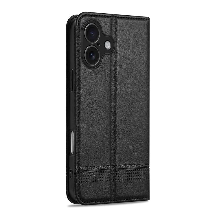 For iPhone 17 AZNS Magnetic Calf Texture Flip Leather Phone Case(Black) - iPhone 17 Cases by AZNS | Online Shopping UK | buy2fix