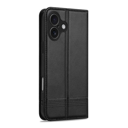 For iPhone 17 AZNS Magnetic Calf Texture Flip Leather Phone Case(Black) - iPhone 17 Cases by AZNS | Online Shopping UK | buy2fix