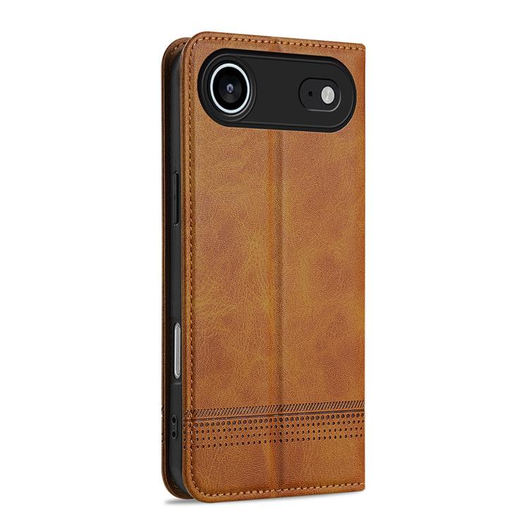 For iPhone Air AZNS Magnetic Calf Texture Flip Leather Phone Case(Light Brown) - iPhone Air Cases by AZNS | Online Shopping UK | buy2fix