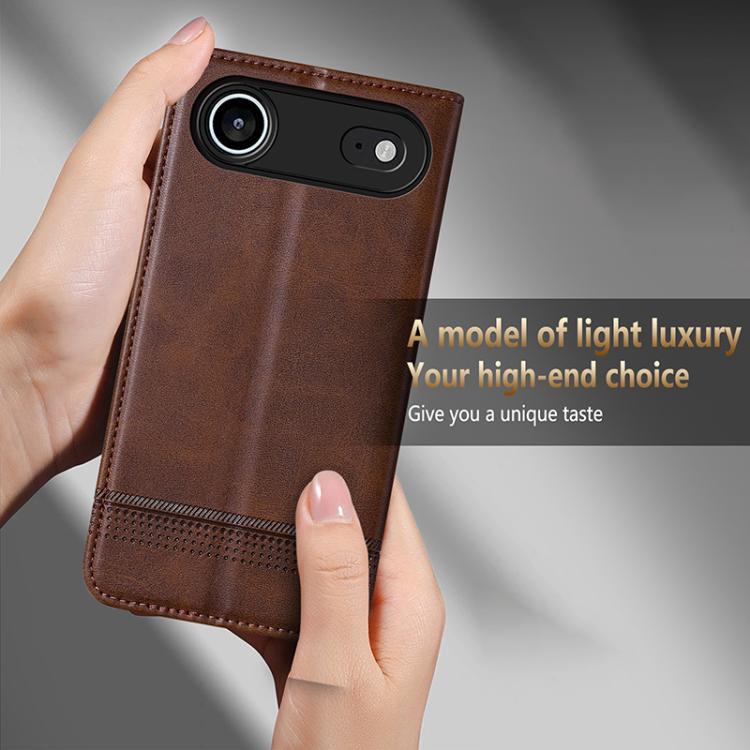 For iPhone 17 Air AZNS Magnetic Calf Texture Flip Leather Phone Case(Dark Green) - iPhone 17 Air Cases by AZNS | Online Shopping UK | buy2fix