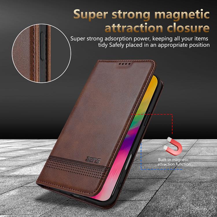 For iPhone 17 Air AZNS Magnetic Calf Texture Flip Leather Phone Case(Dark Green) - iPhone 17 Air Cases by AZNS | Online Shopping UK | buy2fix