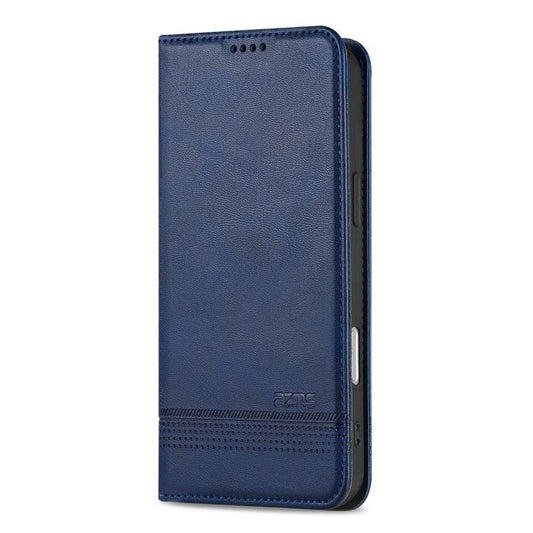For iPhone 17 Air AZNS Magnetic Calf Texture Flip Leather Phone Case(Dark Blue) - iPhone 17 Air Cases by AZNS | Online Shopping UK | buy2fix