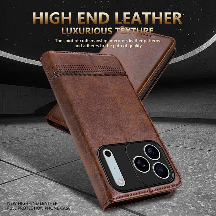 For iPhone 17 Pro Max AZNS Magnetic Calf Texture Flip Leather Phone Case(Light Brown) - iPhone 17 Pro Max Cases by AZNS | Online Shopping UK | buy2fix