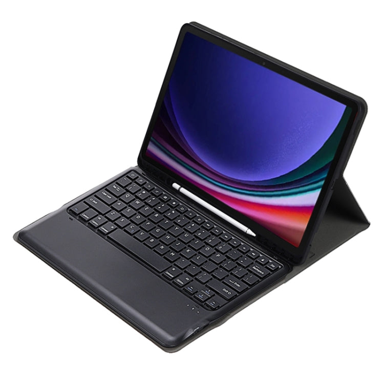 For Samsung Galaxy Tab S10+ A810B Pen Slot Detachable Bluetooth Keyboard Leather Tablet Case(Black) - Samsung Keyboard by buy2fix | Online Shopping UK | buy2fix