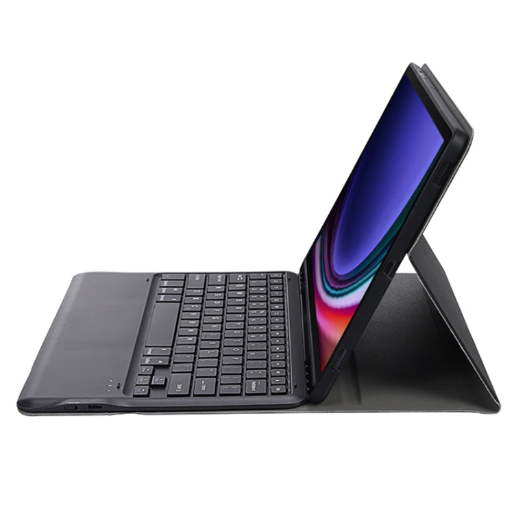 For Samsung Galaxy Tab S10+ A810B Pen Slot Detachable Bluetooth Keyboard Leather Tablet Case(Black) - Samsung Keyboard by buy2fix | Online Shopping UK | buy2fix