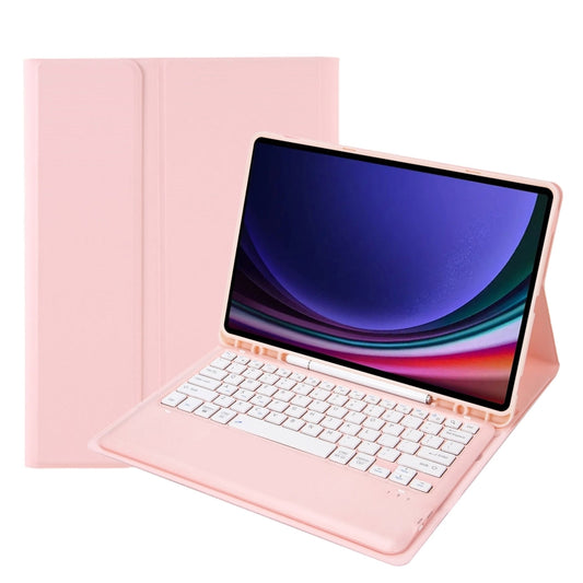 For Samsung Galaxy Tab S10+ A810B Pen Slot Detachable Bluetooth Keyboard Leather Tablet Case(Pink) - Samsung Keyboard by buy2fix | Online Shopping UK | buy2fix