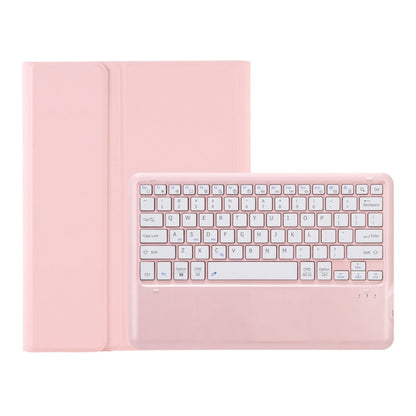 For Samsung Galaxy Tab S10+ A810B Pen Slot Detachable Bluetooth Keyboard Leather Tablet Case(Pink) - Samsung Keyboard by buy2fix | Online Shopping UK | buy2fix