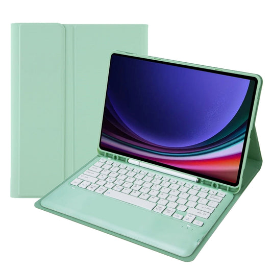 For Samsung Galaxy Tab S10+ A810B Pen Slot Detachable Bluetooth Keyboard Leather Tablet Case(Mint Green) - Samsung Keyboard by buy2fix | Online Shopping UK | buy2fix