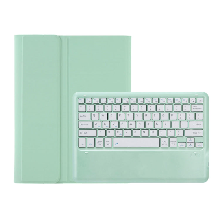 For Samsung Galaxy Tab S10+ A810B Pen Slot Detachable Bluetooth Keyboard Leather Tablet Case(Mint Green) - Samsung Keyboard by buy2fix | Online Shopping UK | buy2fix