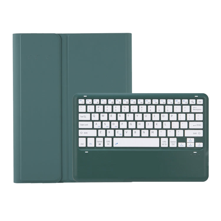 For Samsung Galaxy Tab S10+ A810B Pen Slot Detachable Bluetooth Keyboard Leather Tablet Case(Dark Green) - Samsung Keyboard by buy2fix | Online Shopping UK | buy2fix