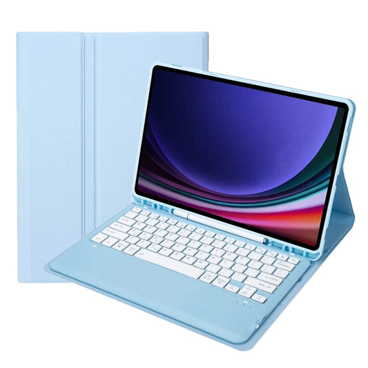 For Samsung Galaxy Tab S10+ A810B Pen Slot Detachable Bluetooth Keyboard Leather Tablet Case(Sky Blue) - Samsung Keyboard by buy2fix | Online Shopping UK | buy2fix