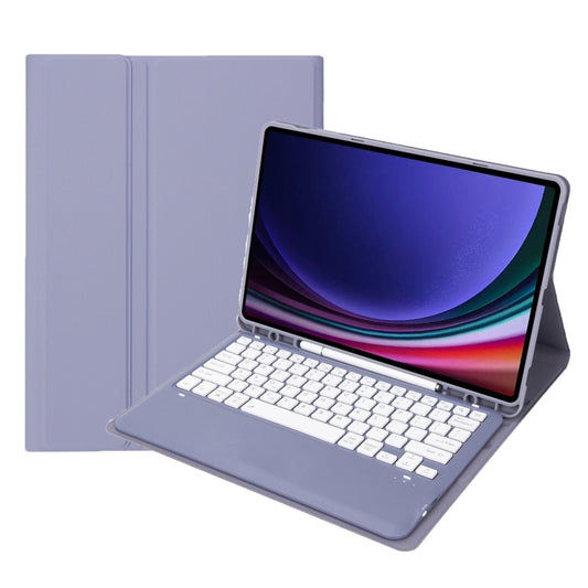 For Samsung Galaxy Tab S10+ A810B Pen Slot Detachable Bluetooth Keyboard Leather Tablet Case(Purple) - Samsung Keyboard by buy2fix | Online Shopping UK | buy2fix