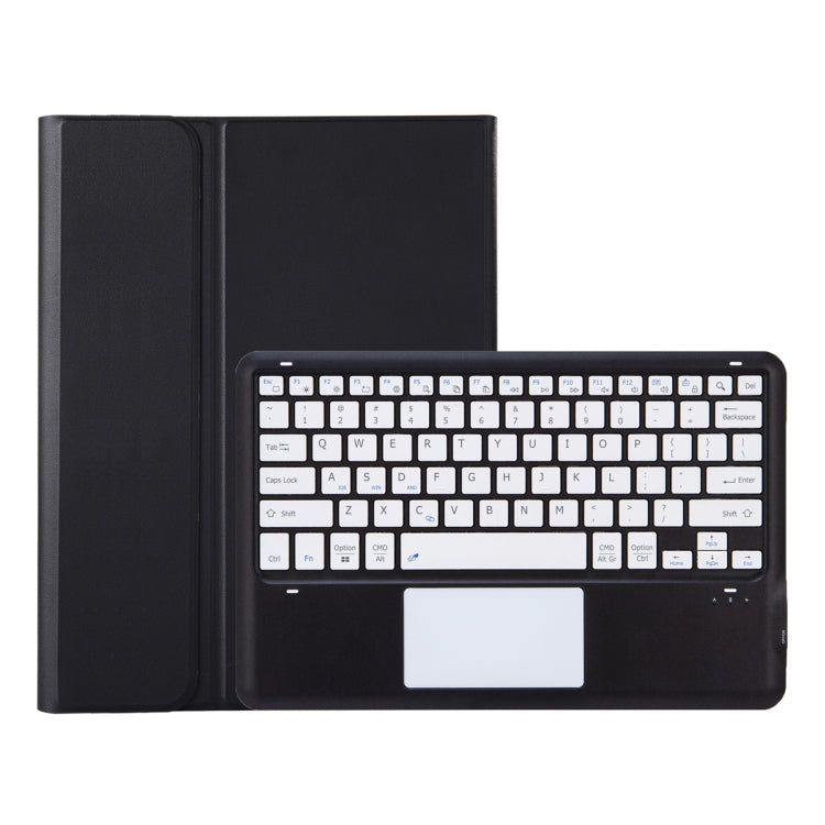 For Samsung Galaxy Tab S10+ 12.4 A810B-A Touch Pad Detachable Bluetooth Keyboard Leather Tablet Case(Black+White) - Samsung Keyboard by buy2fix | Online Shopping UK | buy2fix