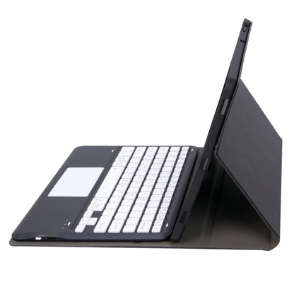 For Samsung Galaxy Tab S10+ 12.4 A810B-A Touch Pad Detachable Bluetooth Keyboard Leather Tablet Case(Black+White) - Samsung Keyboard by buy2fix | Online Shopping UK | buy2fix