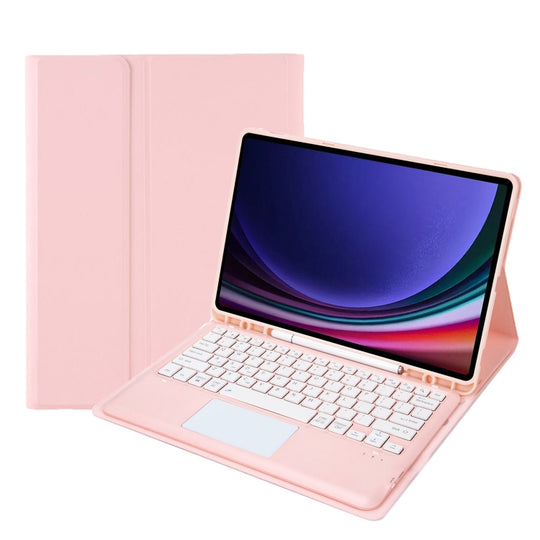 For Samsung Galaxy Tab S10+ 12.4 A810B-A Touch Pad Detachable Bluetooth Keyboard Leather Tablet Case(Pink)