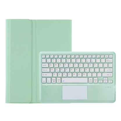 For Samsung Galaxy Tab S10+ 12.4 A810B-A Touch Pad Detachable Bluetooth Keyboard Leather Tablet Case(Mint Green) - Samsung Keyboard by buy2fix | Online Shopping UK | buy2fix