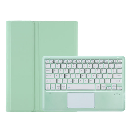 For Samsung Galaxy Tab S10+ 12.4 A810B-A Touch Pad Detachable Bluetooth Keyboard Leather Tablet Case(Mint Green) by buy2fix
