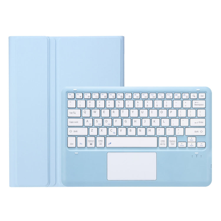 For Samsung Galaxy Tab S10+ 12.4 A810B-A Touch Pad Detachable Bluetooth Keyboard Leather Tablet Case(Sky Blue) - Samsung Keyboard by buy2fix | Online Shopping UK | buy2fix
