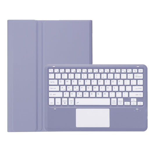 For Samsung Galaxy Tab S10+ 12.4 A810B-A Touch Pad Detachable Bluetooth Keyboard Leather Tablet Case(Purple) by buy2fix