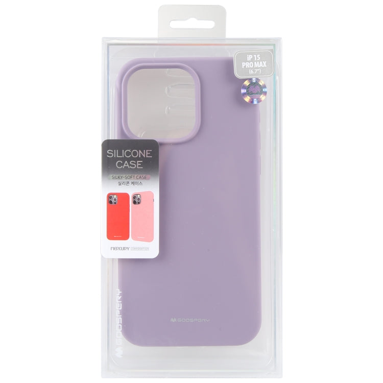 For iPhone 15 Pro Max GOOSPERY SILICONE Silky Soft TPU Phone Case(Purple) by GOOSPERY