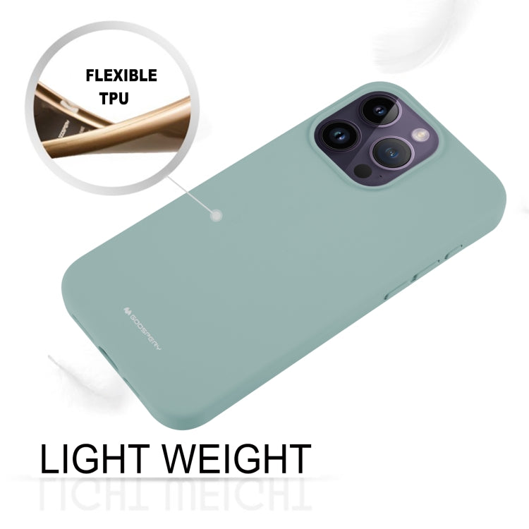For iPhone 15 Pro Max GOOSPERY SILICONE Silky Soft TPU Phone Case(Light Green) by GOOSPERY