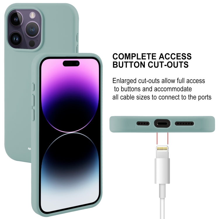 For iPhone 15 Pro Max GOOSPERY SILICONE Silky Soft TPU Phone Case(Light Green) by GOOSPERY