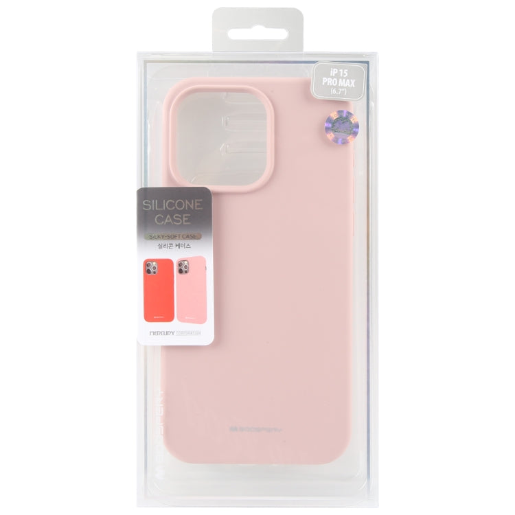 For iPhone 15 Pro Max GOOSPERY SILICONE Silky Soft TPU Phone Case(Pink) by GOOSPERY