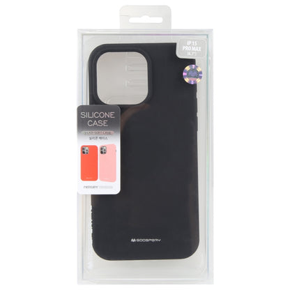 For iPhone 15 Pro Max GOOSPERY SILICONE Silky Soft TPU Phone Case(Black) by GOOSPERY