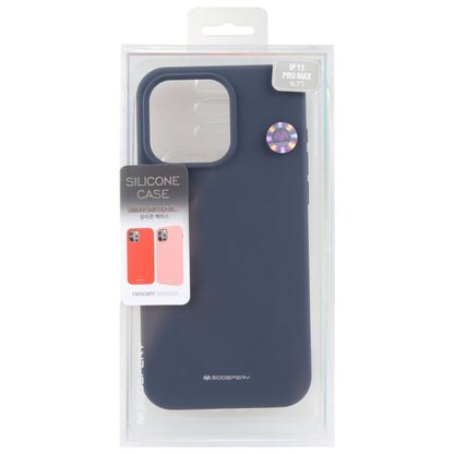 For iPhone 15 Pro Max GOOSPERY SILICONE Silky Soft TPU Phone Case(Blue) by GOOSPERY