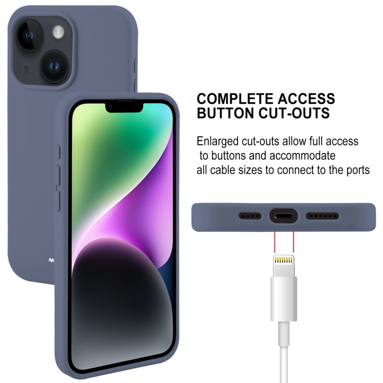 For iPhone 15 GOOSPERY SILICONE Silky Soft TPU Phone Case(Blue) - iPhone 15 Cases by GOOSPERY | Online Shopping UK | buy2fix