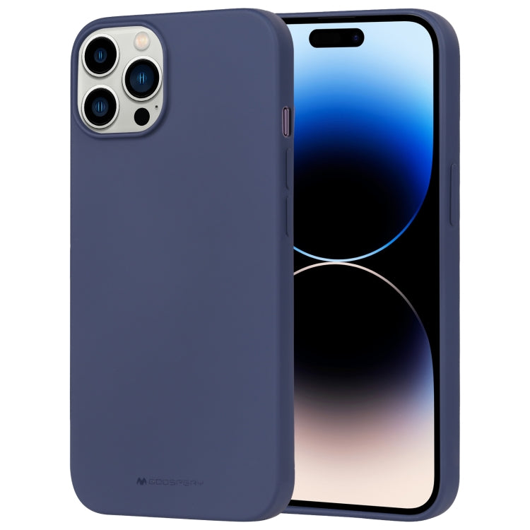 For iPhone 15 Pro GOOSPERY SOFT FEELING Liquid TPU Soft Phone Case(Dark Blue) - iPhone 15 Pro Cases by GOOSPERY | Online Shopping UK | buy2fix