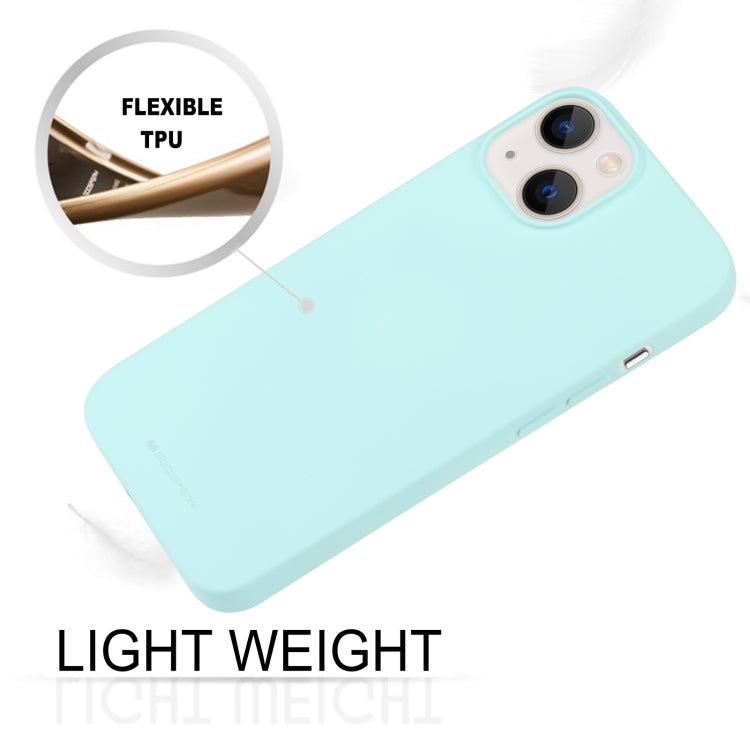 For iPhone 15 Plus GOOSPERY SOFT FEELING Liquid TPU Soft Phone Case(Mint Green) - iPhone 15 Plus Cases by GOOSPERY | Online Shopping UK | buy2fix