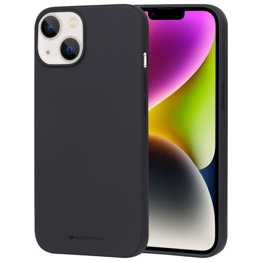 For iPhone 15 GOOSPERY SOFT FEELING Liquid TPU Soft Phone Case(Black) - iPhone 15 Cases by GOOSPERY | Online Shopping UK | buy2fix