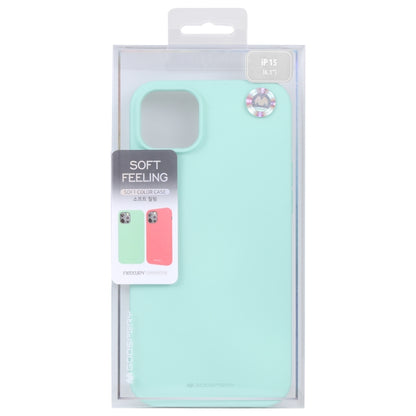For iPhone 15 GOOSPERY SOFT FEELING Liquid TPU Soft Phone Case(Mint Green) - iPhone 15 Cases by GOOSPERY | Online Shopping UK | buy2fix