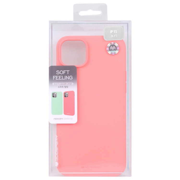 For iPhone 15 GOOSPERY SOFT FEELING Liquid TPU Soft Phone Case(Pink) - iPhone 15 Cases by GOOSPERY | Online Shopping UK | buy2fix