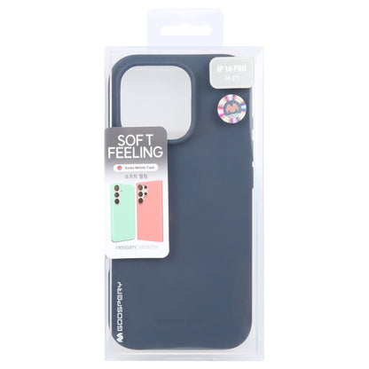 For iPhone 16 Pro GOOSPERY SOFT FEELING Liquid TPU Soft Phone Case(Dark Blue) by GOOSPERY