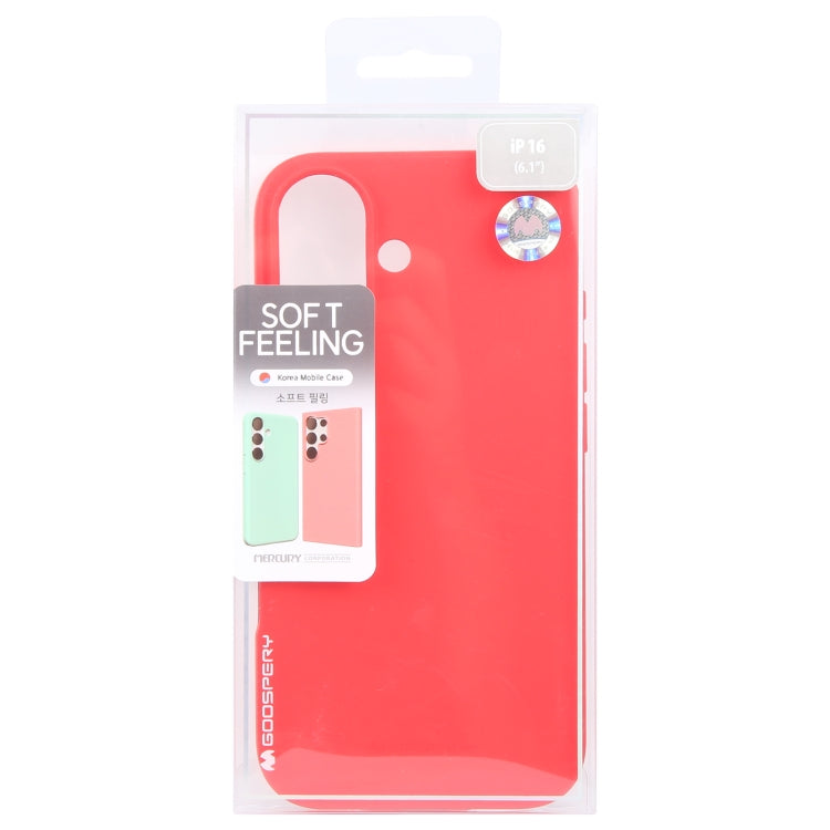 For iPhone 16 Plus GOOSPERY SOFT FEELING Liquid TPU Soft Phone Case(Red) by GOOSPERY