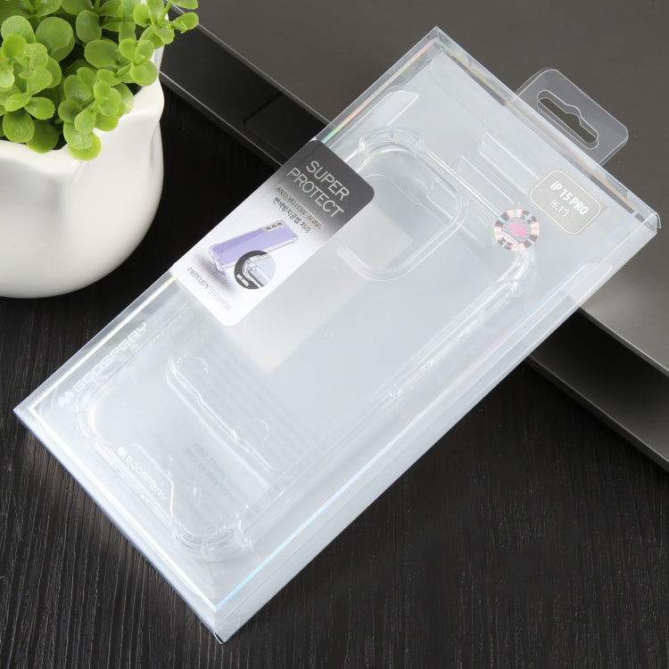 For iPhone 15 Pro MERCURY GOOSPERY SUPER Four-Corner Shockproof TPU Phone Case(Transparent) - iPhone 15 Pro Cases by GOOSPERY | Online Shopping UK | buy2fix
