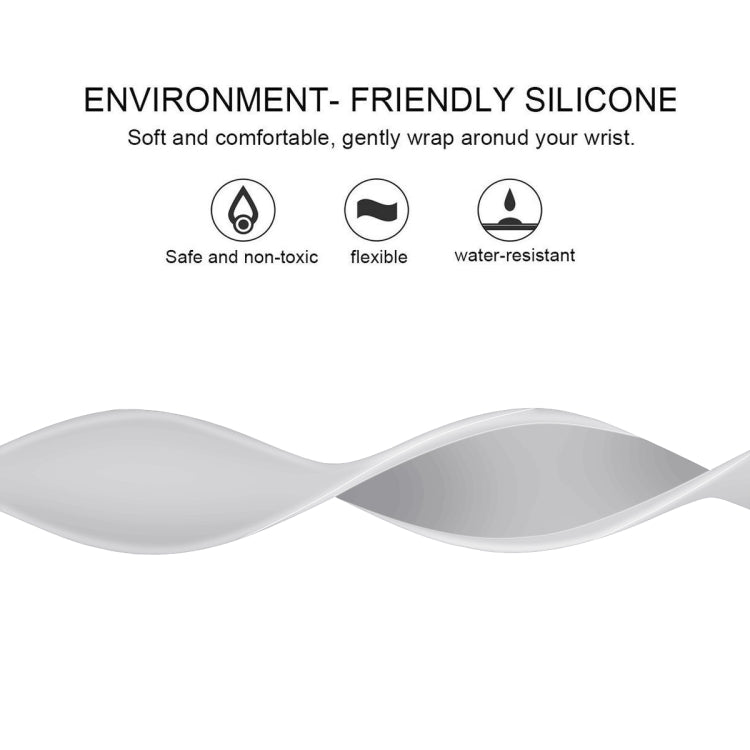 For Apple Watch Series 9&8&7 41mm / SE 3&SE 2&6&SE&5&4 40mm / 3&2&1 38mm Solid Color Elastic Silicone Watch Band, Size:S 130mm(White) by buy2fix