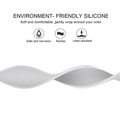 For Apple Watch Series 9&8&7 41mm / SE 3&SE 2&6&SE&5&4 40mm / 3&2&1 38mm Solid Color Elastic Silicone Watch Band, Size:S 130mm(White) by buy2fix