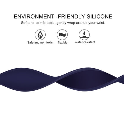 For Apple Watch Series 9&8&7 41mm / SE 3&SE 2&6&SE&5&4 40mm / 3&2&1 38mm Solid Color Elastic Silicone Watch Band, Size:S 130mm(Sapphire Blue) by buy2fix