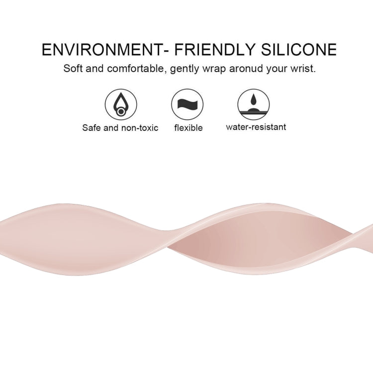 For Apple Watch Series 7 41mm / 6 & SE & 5 & 4 40mm / 3 & 2 & 1 38mm Solid Color Elastic Silicone Watch Band, Size:S 130mm(Pink) by buy2fix