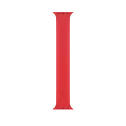 For Apple Watch Series 9&8&7 41mm / SE 3&SE 2&6&SE&5&4 40mm / 3&2&1 38mm Solid Color Elastic Silicone Watch Band, Size:S 130mm (Red) by buy2fix