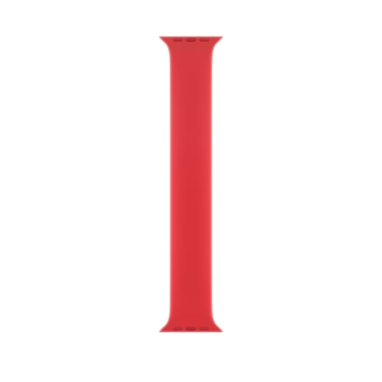 For Apple Watch Series 9&8&7 41mm / SE 3&SE 2&6&SE&5&4 40mm / 3&2&1 38mm Solid Color Elastic Silicone Watch Band, Size:L 156mm (Red) by buy2fix