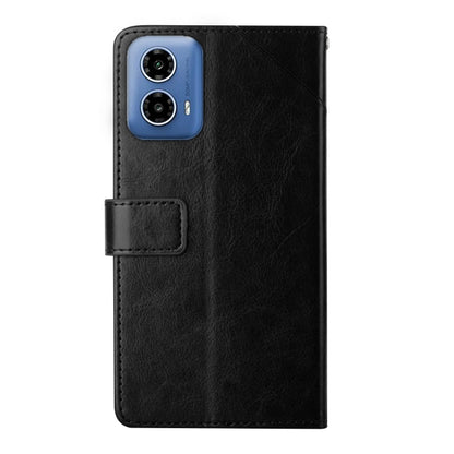 For Motorola Edge 5G 2024 HT01 Y-shaped Pattern Flip Leather Phone Case(Black) by buy2fix