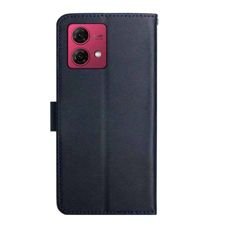 For Motorola Edge 40 Neo Genuine Leather Fingerprint-proof Horizontal Flip Phone Case(Blue) - Motorola Cases by buy2fix | Online Shopping UK | buy2fix